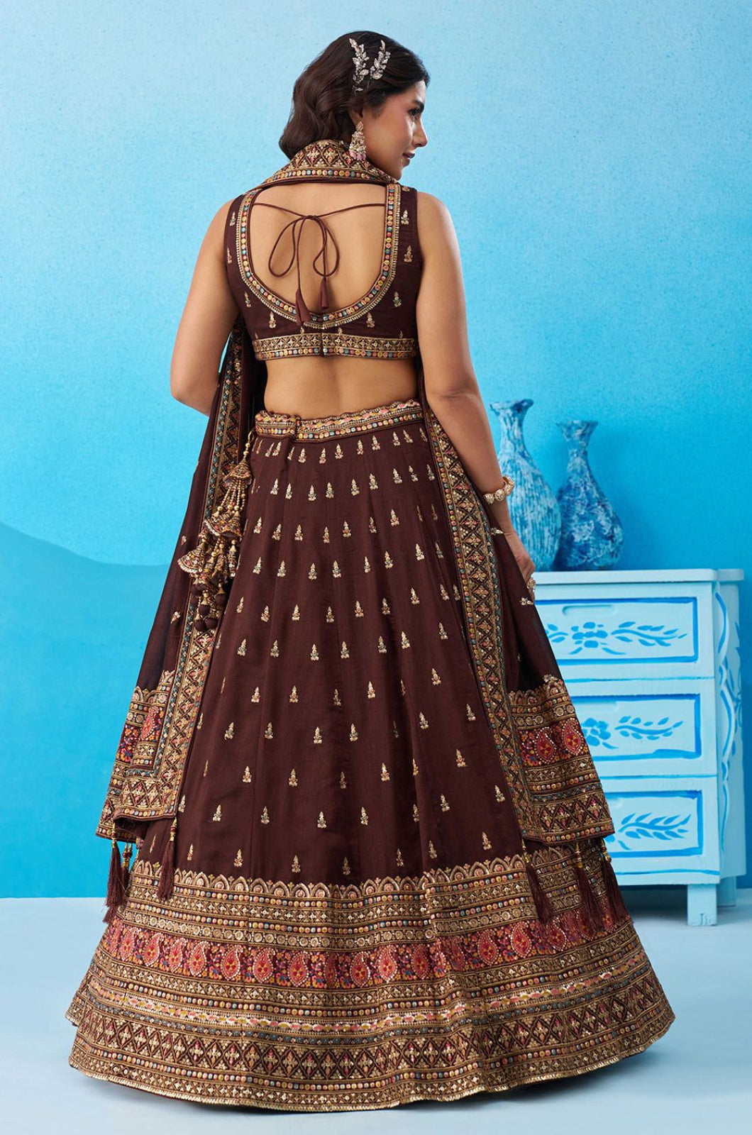 Brown Other Lehenga Choli - SFROY571808