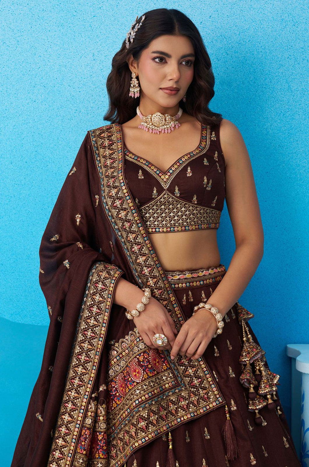 Brown Other Lehenga Choli - SFROY571808