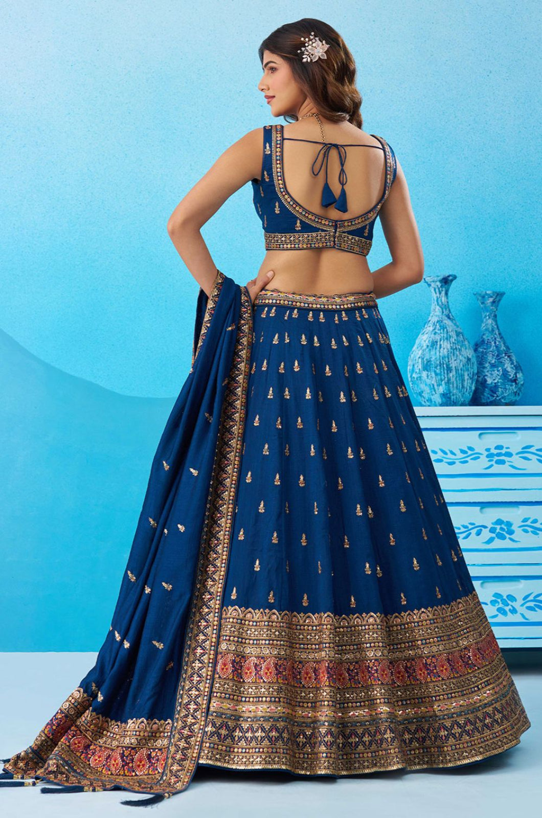 Blue Other Lehenga Choli - SFROY571809
