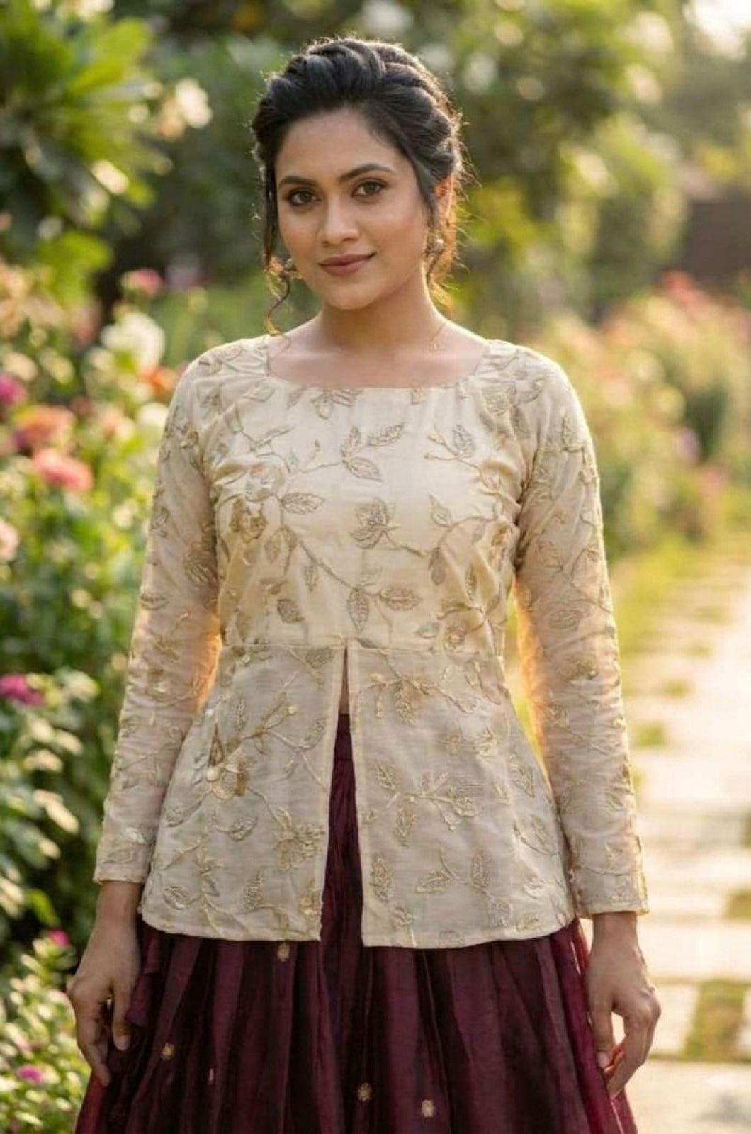 Maroon Silk Salwar Kameez - SFROY572502R