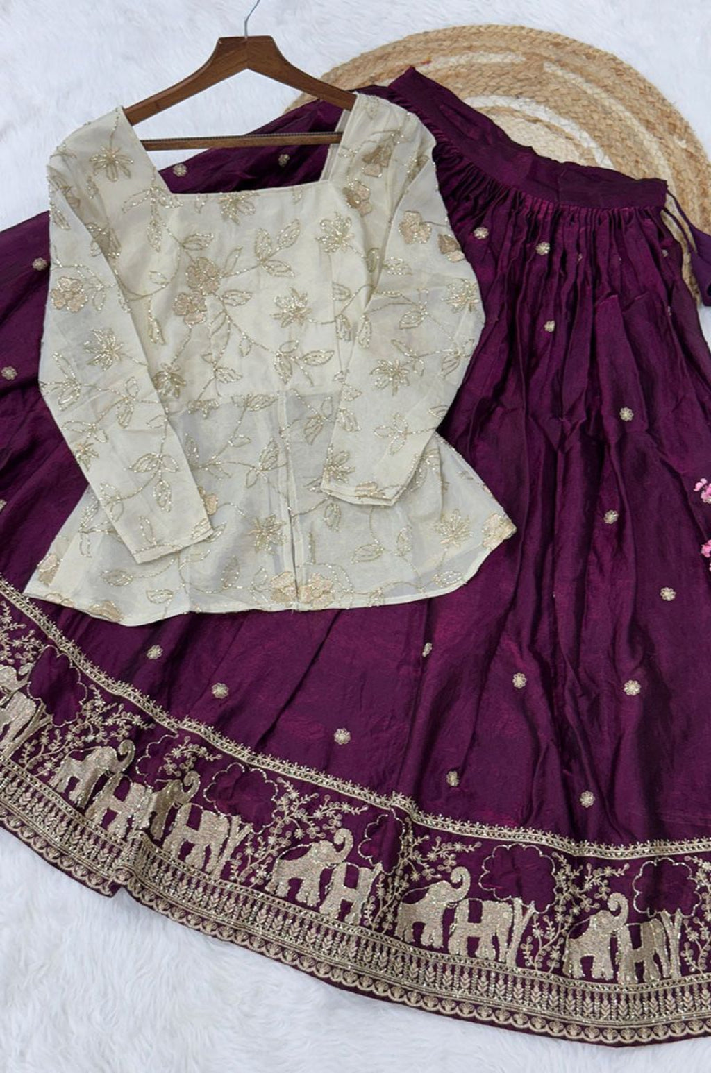 Maroon Silk Salwar Kameez - SFROY572502R