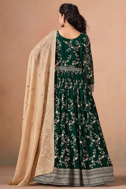 Green Georgette Salwar Kameez - SFDFS36101R