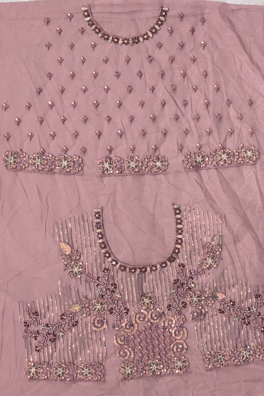 Pink Net Lehenga Choli - SFANJ3130