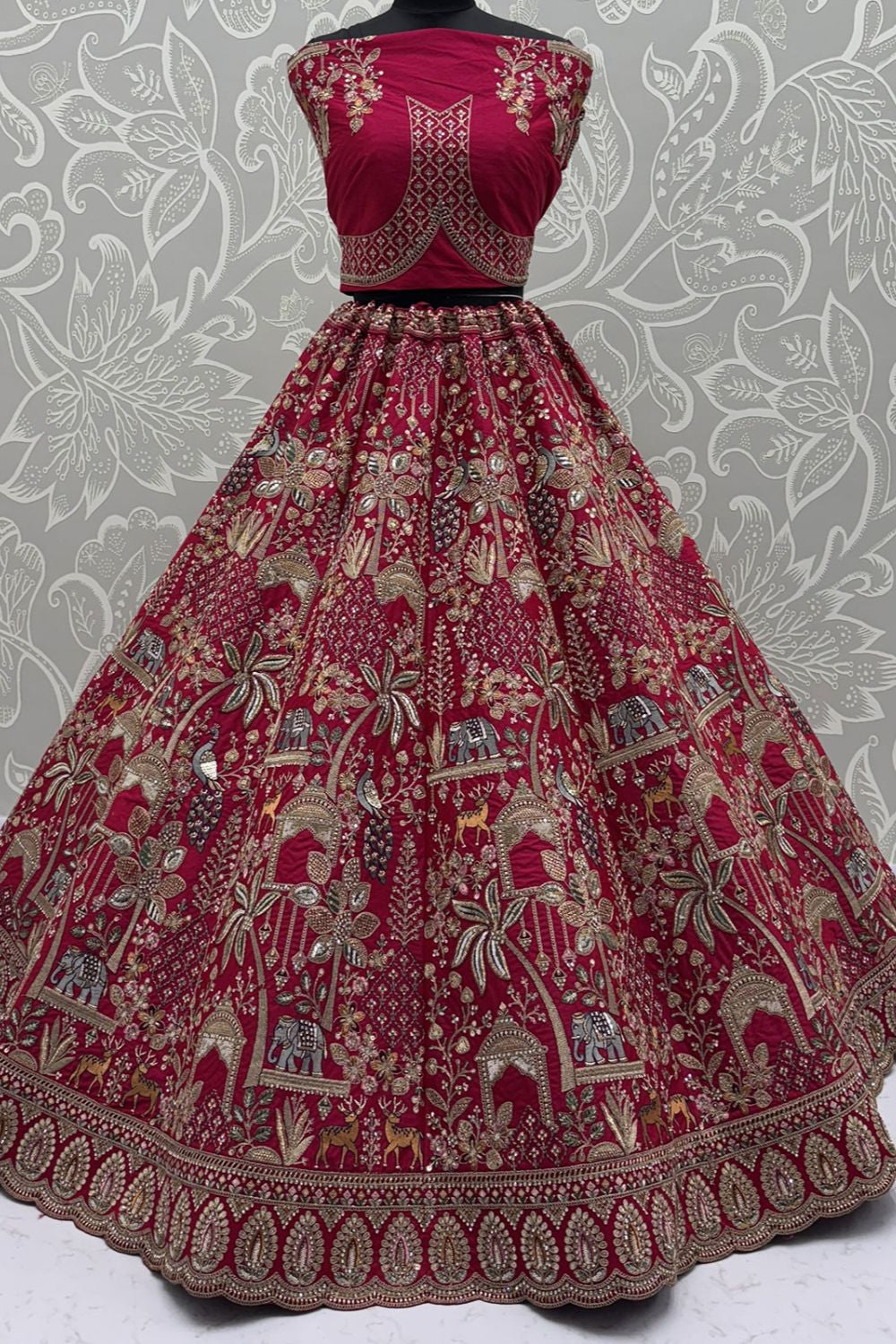 Pink Silk Lehenga Choli - SFANJ3132
