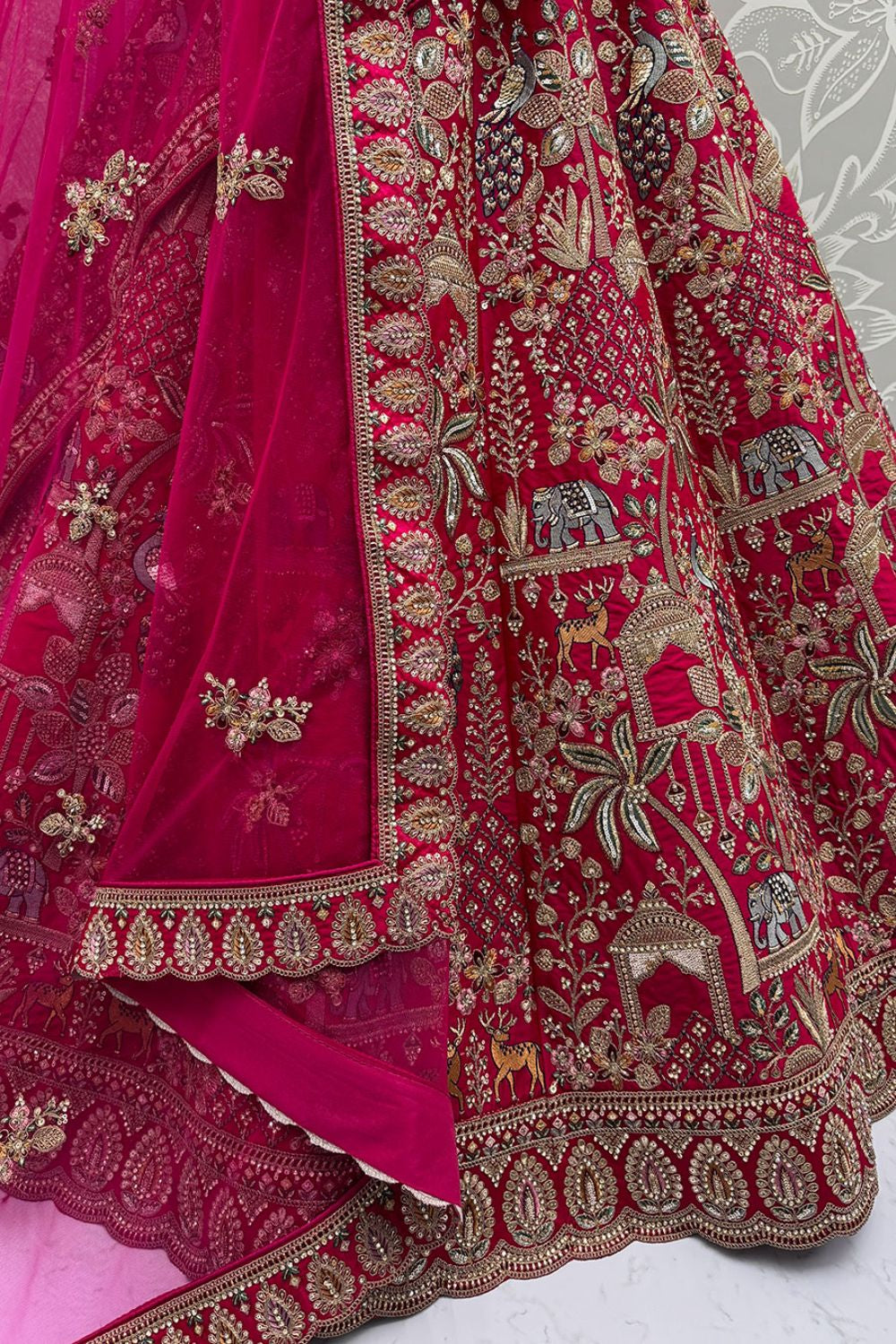 Pink Silk Lehenga Choli - SFANJ3132