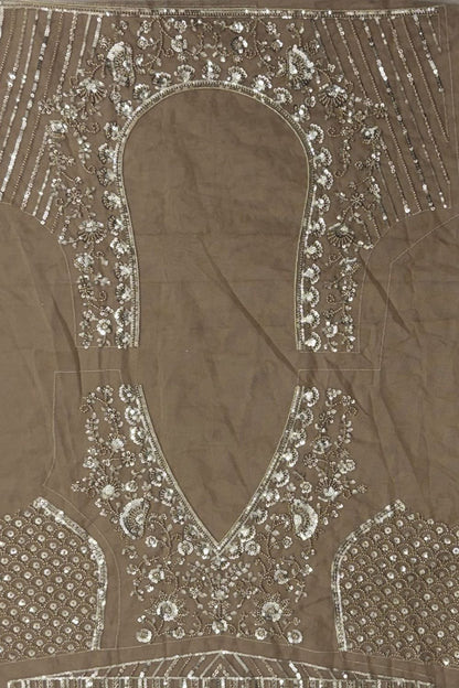 Beige Net Lehenga Choli - SFANJ3134