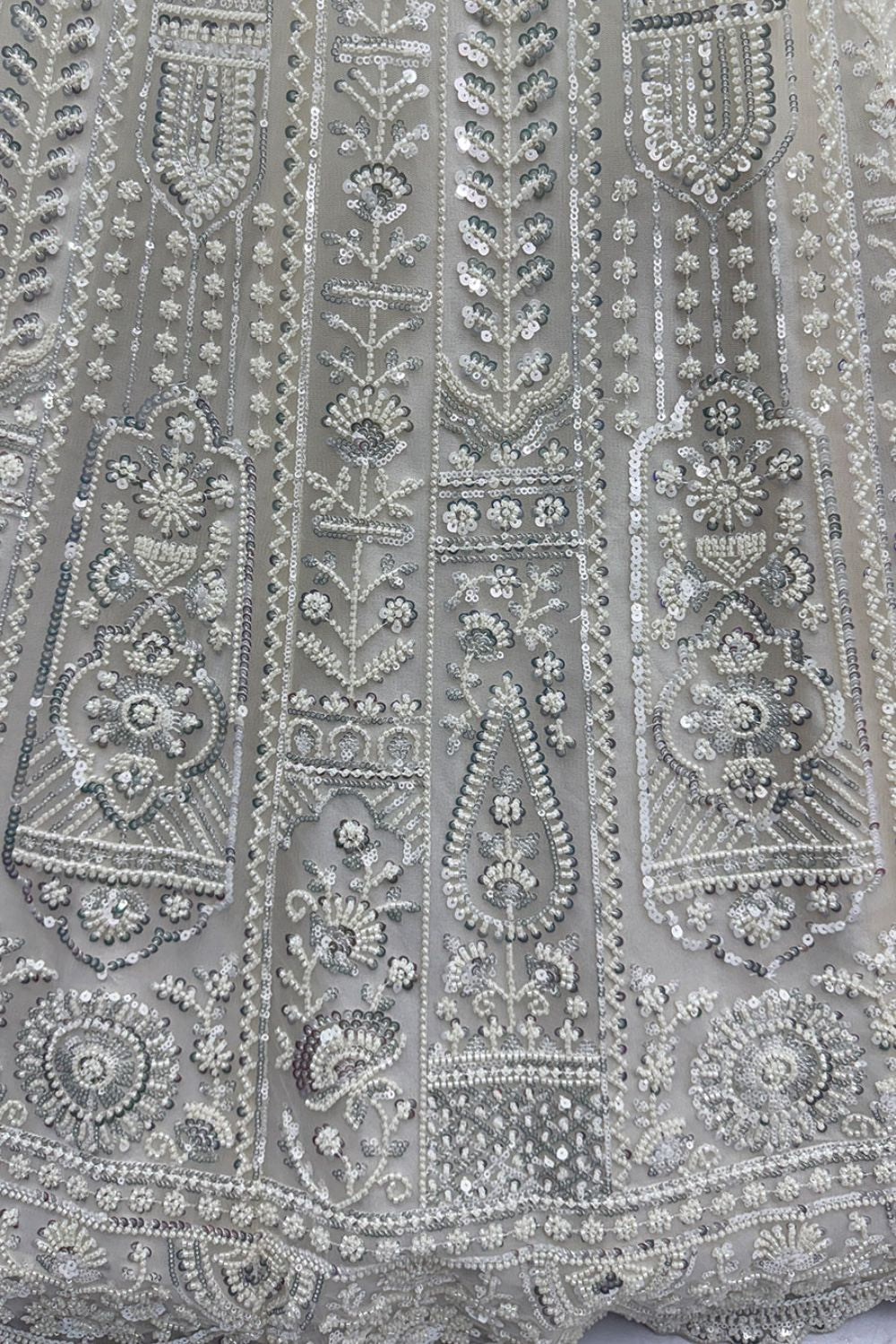 White Net Lehenga Choli - SFANJ3136