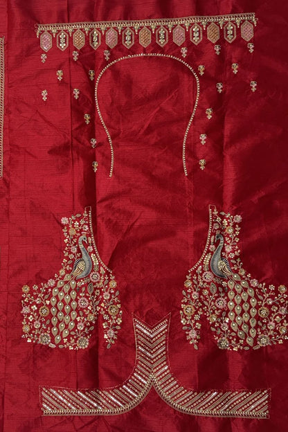 Red Bridal Wedding Silk Lehenga Choli SFANJ3141