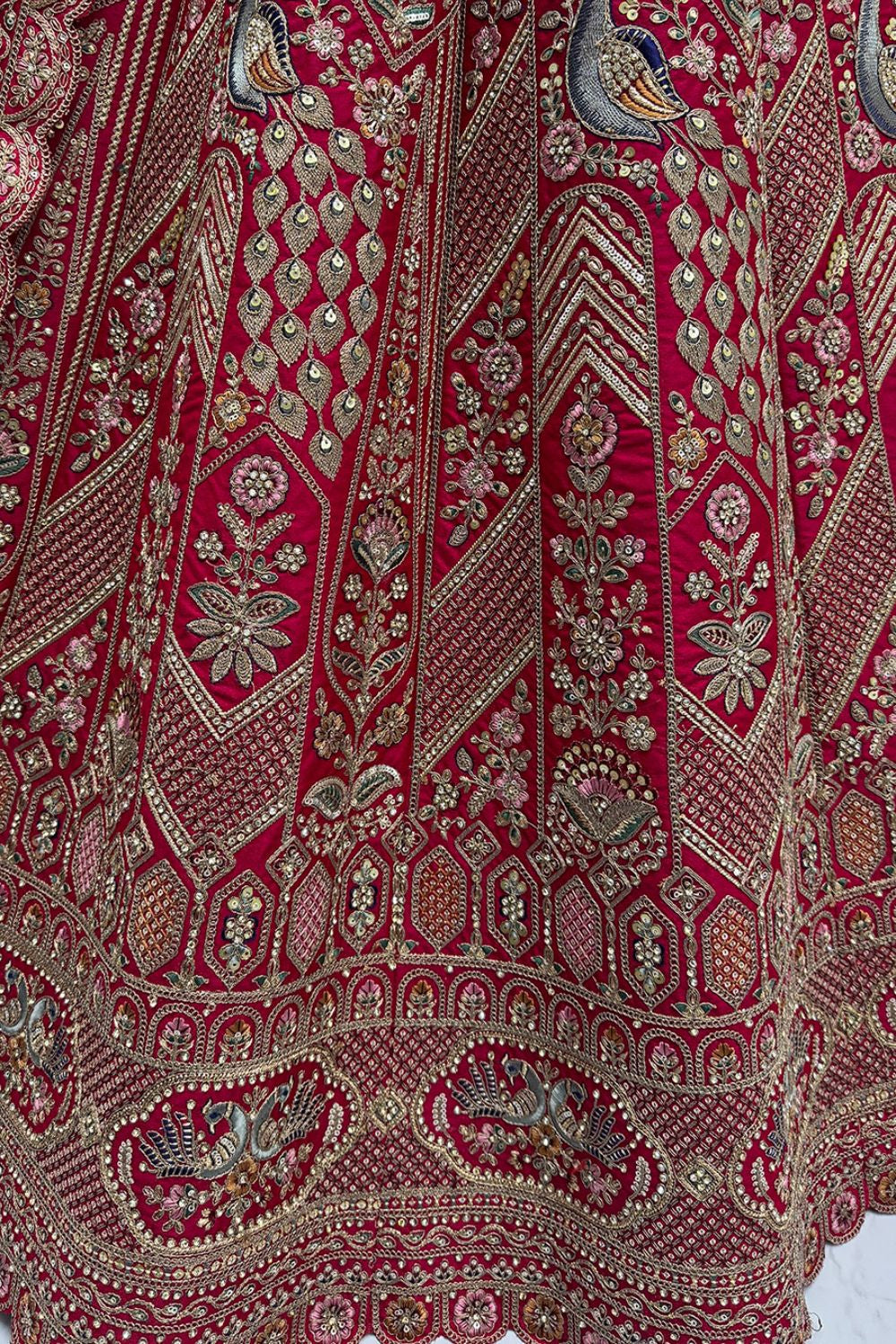 Pink Silk Bridal Lehenga Choli SFANJ3142