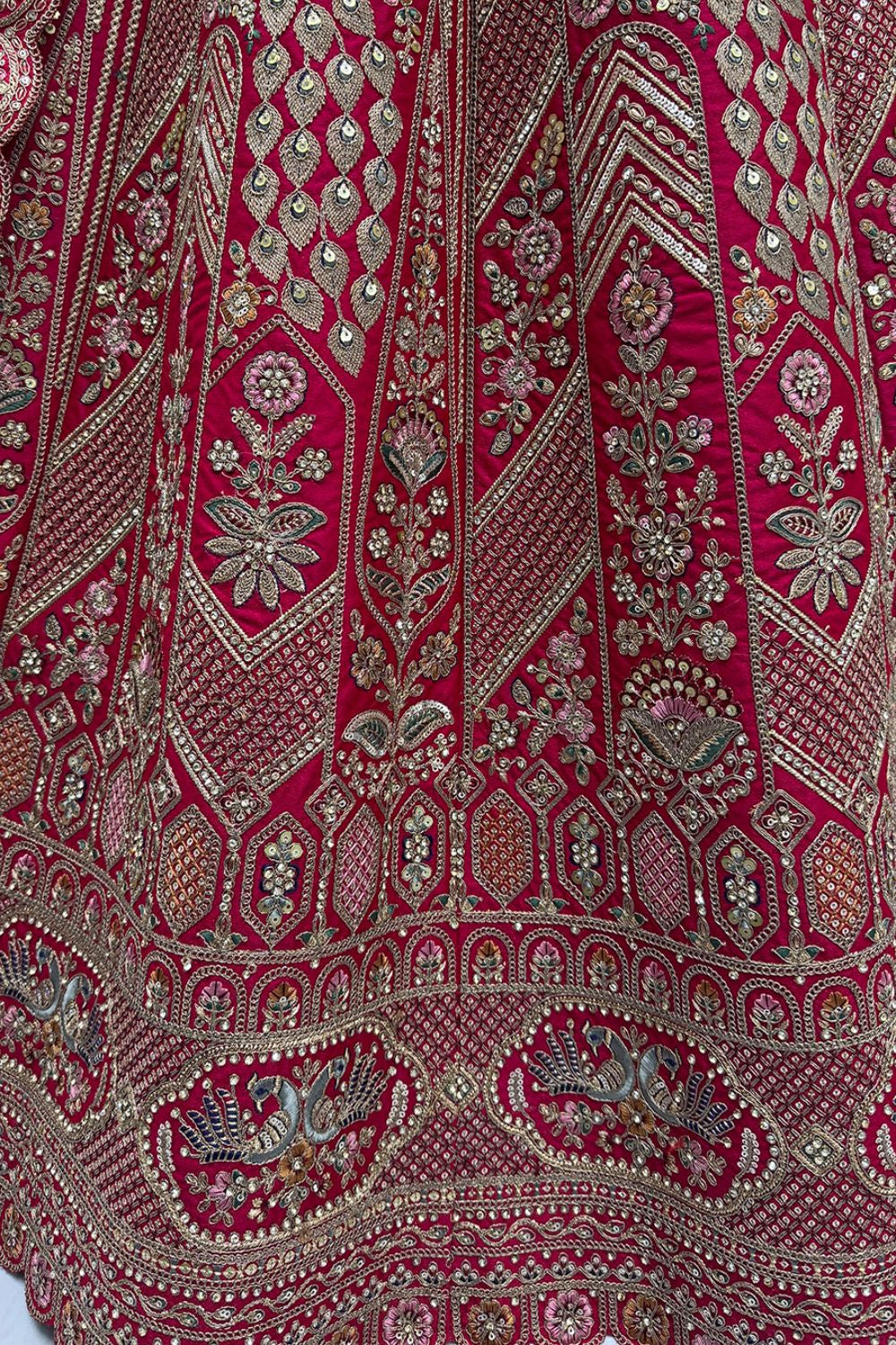 Pink Silk Bridal Lehenga Choli SFANJ3142
