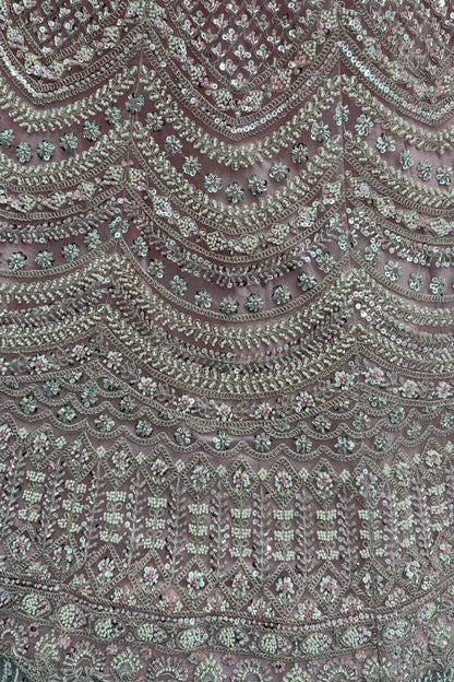 Pink Bridal Engagement Net Lehenga Choli  SFANJ3201