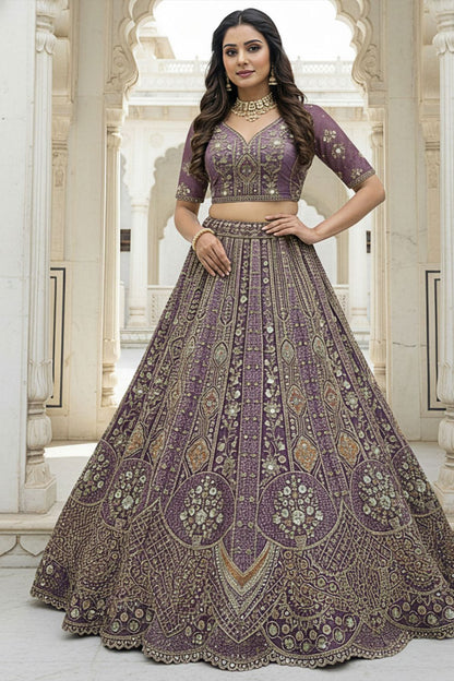 Pink Organza Lehenga Choli - SFANJ3210