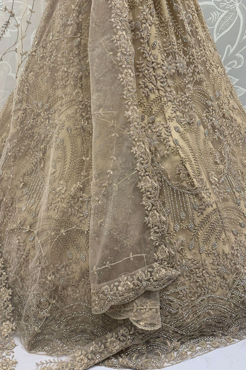 Golden Net Lehenga Choli - SFANJ3217