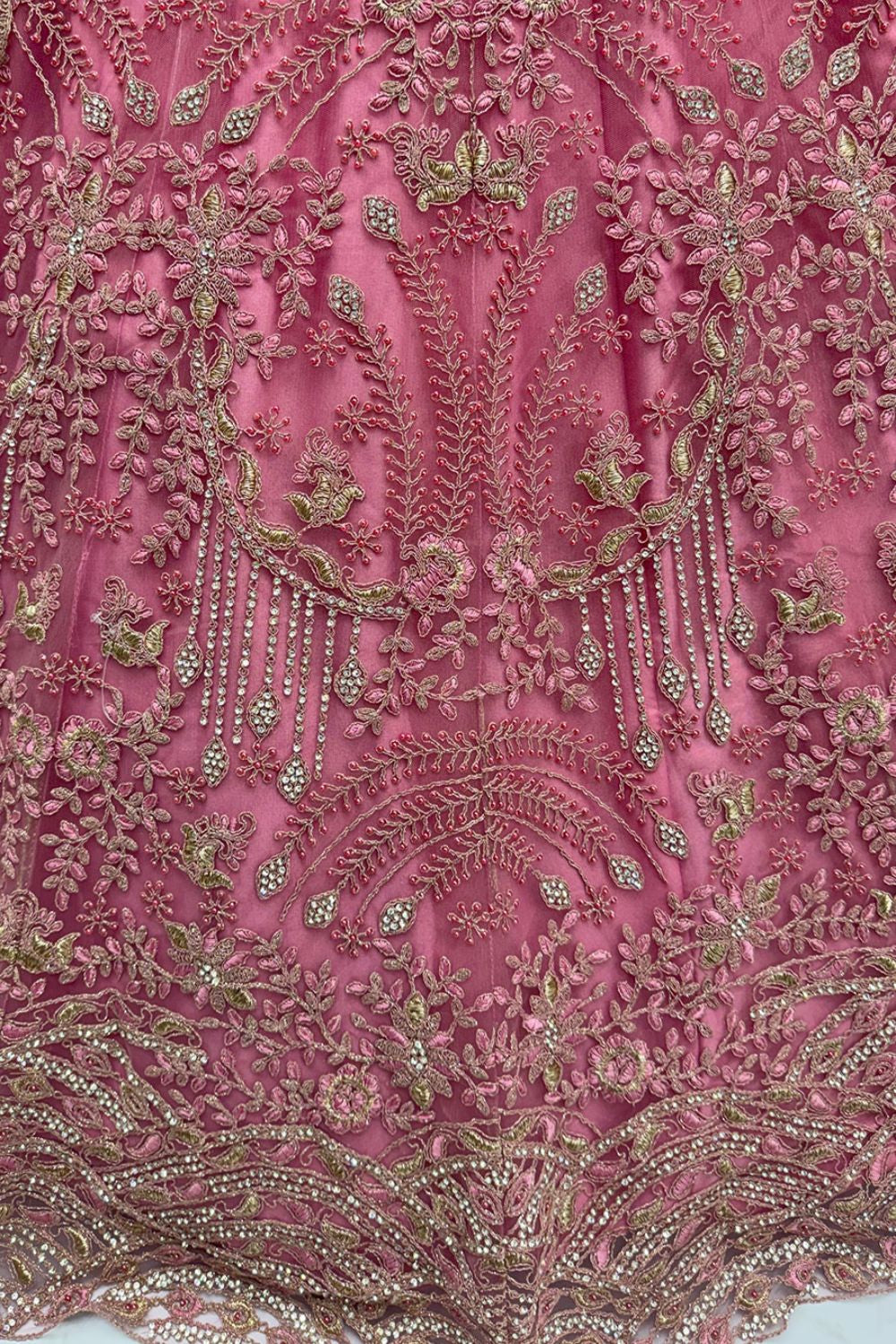 Pink Net Lehenga Choli - SFANJ3218