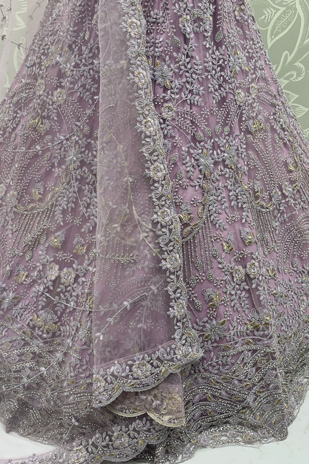 Pink Net Lehenga Choli - SFANJ3219