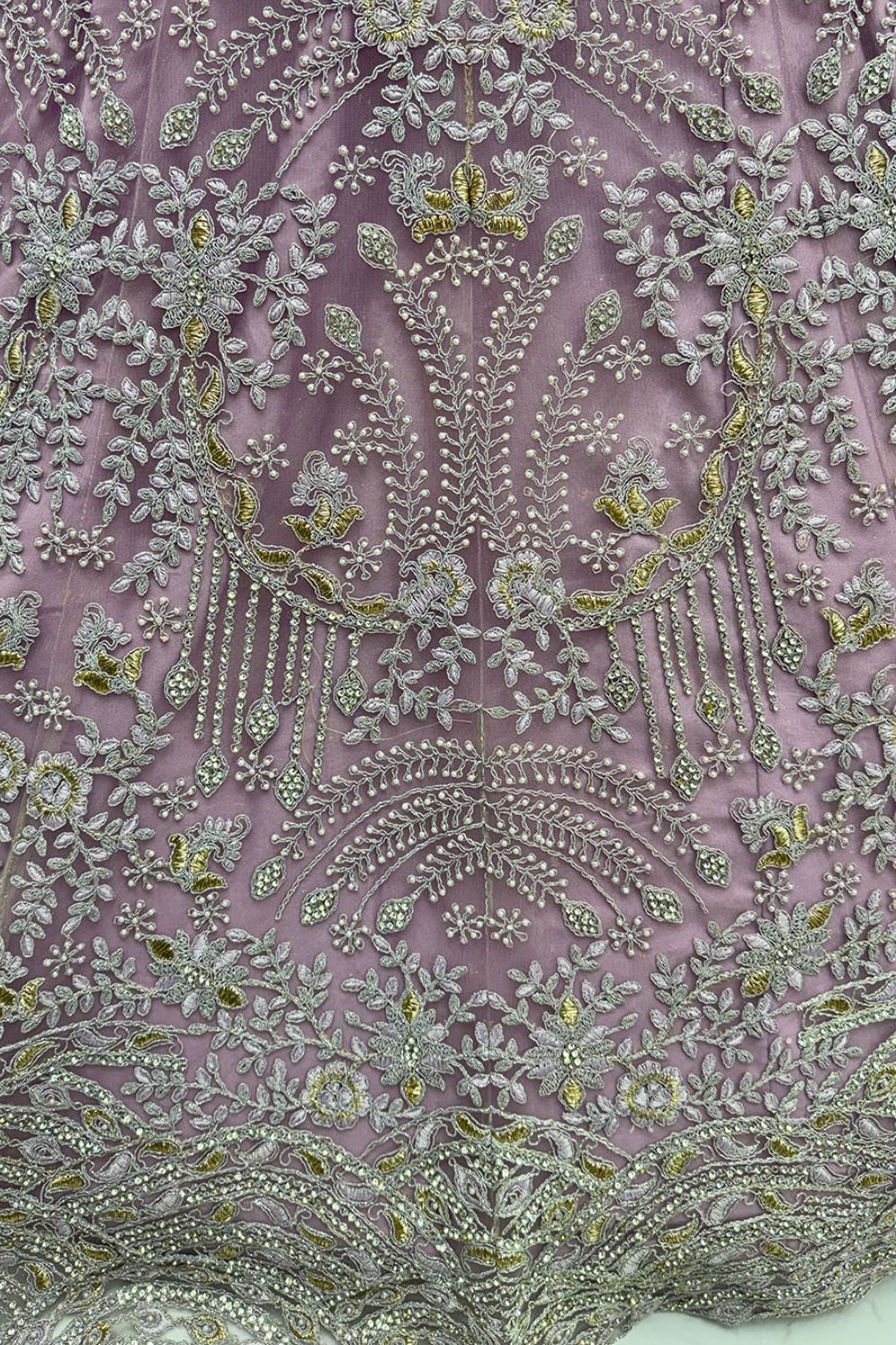 Pink Net Lehenga Choli - SFANJ3219