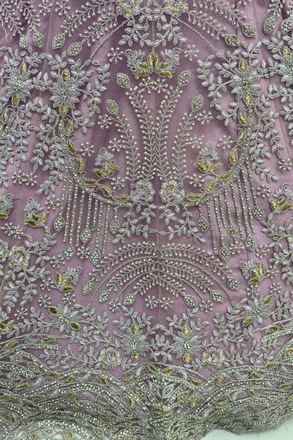 Pink Net Lehenga Choli - SFANJ3219