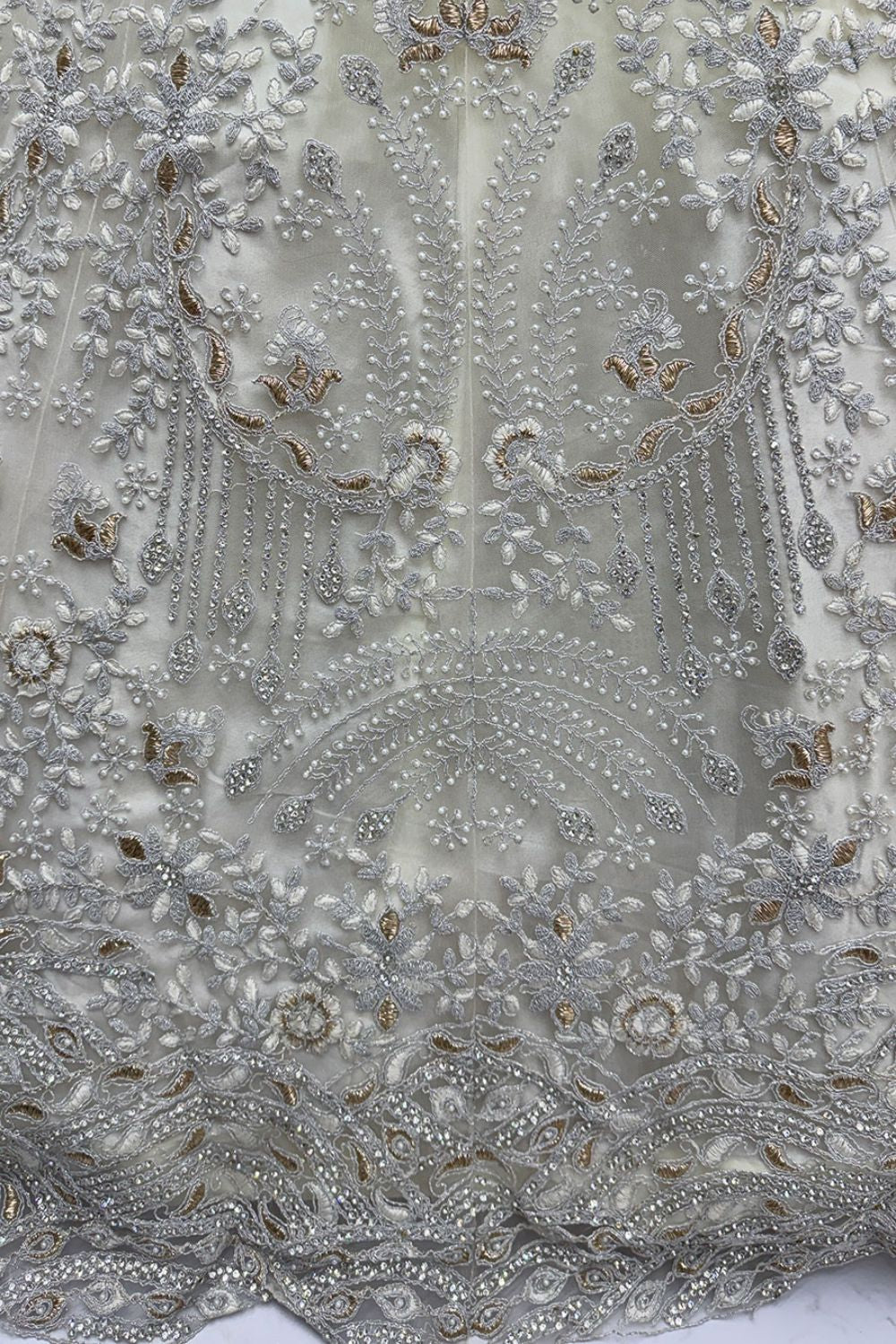 White Net Lehenga Choli - SFANJ3220