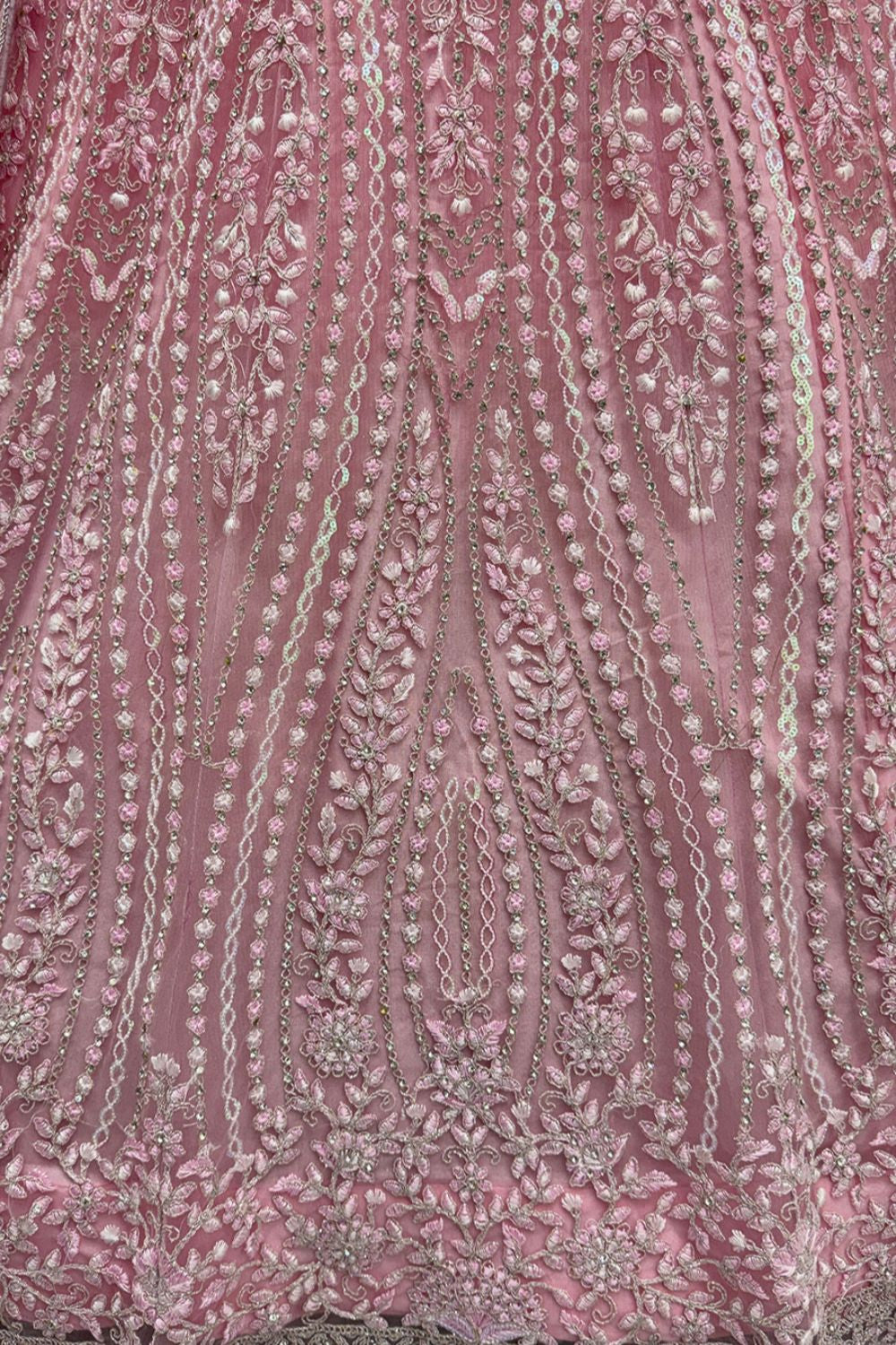 Pink Net Lehenga Choli - SFANJ3221