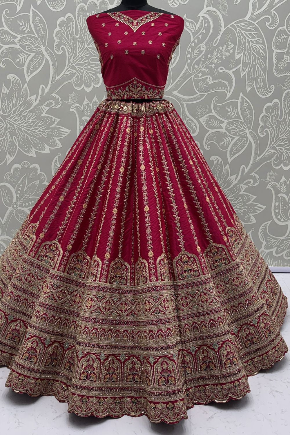 Pink Silk Lehenga Choli - SFANJ3223
