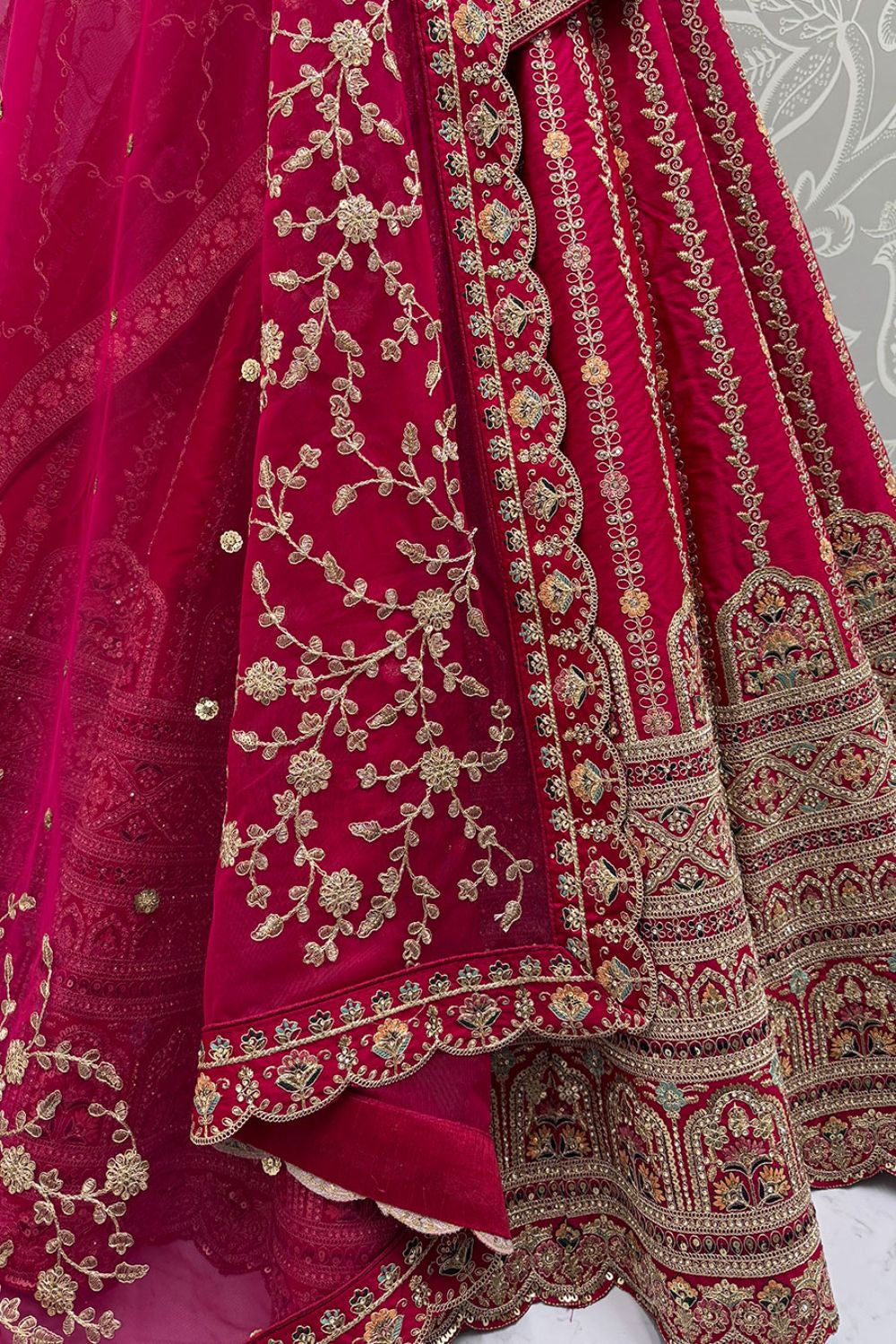 Pink Silk Lehenga Choli - SFANJ3223