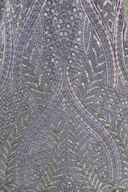 Purple Net Lehenga Choli - SFANJ3193