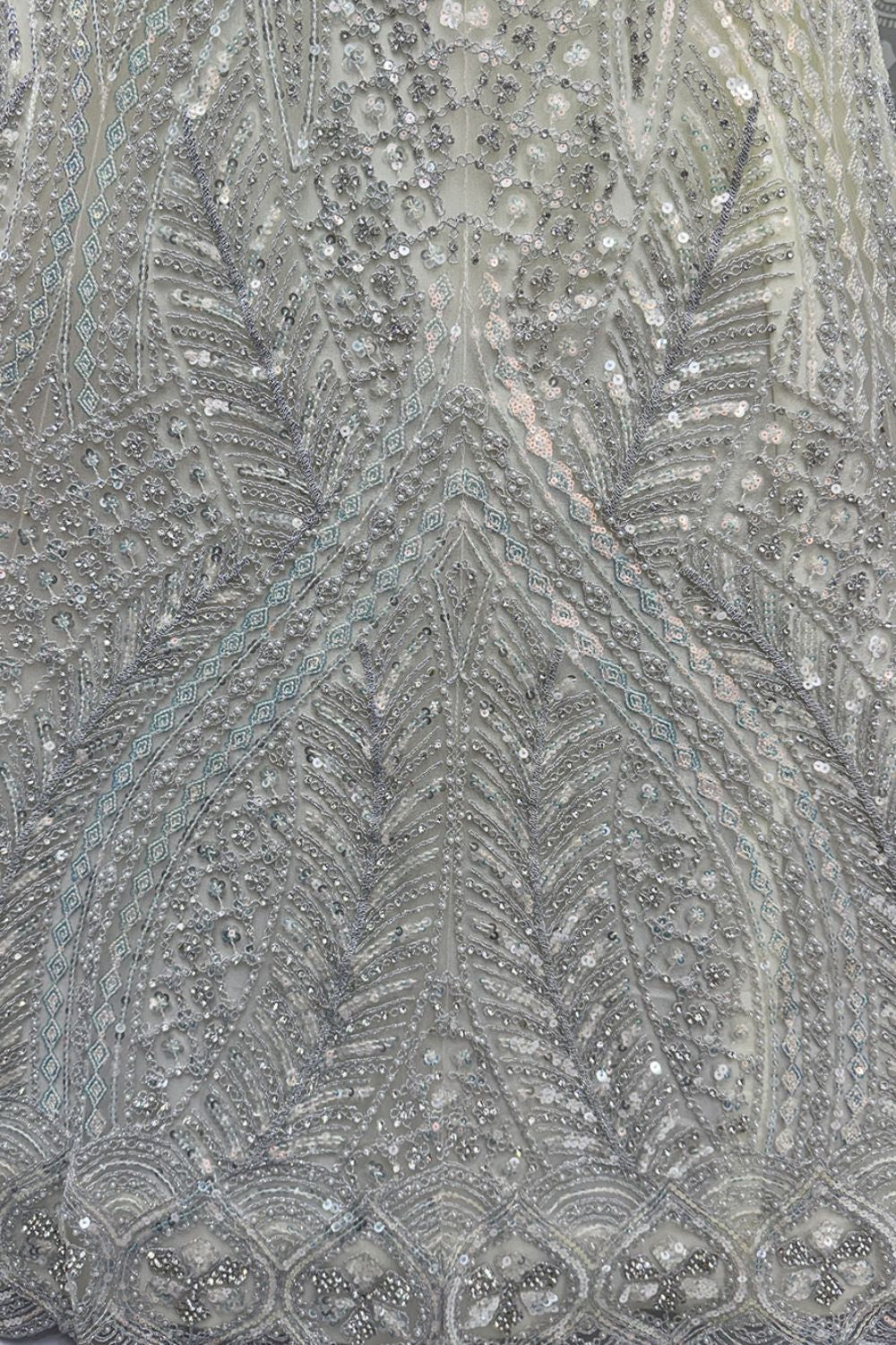 White Net Lehenga Choli - SFANJ3194