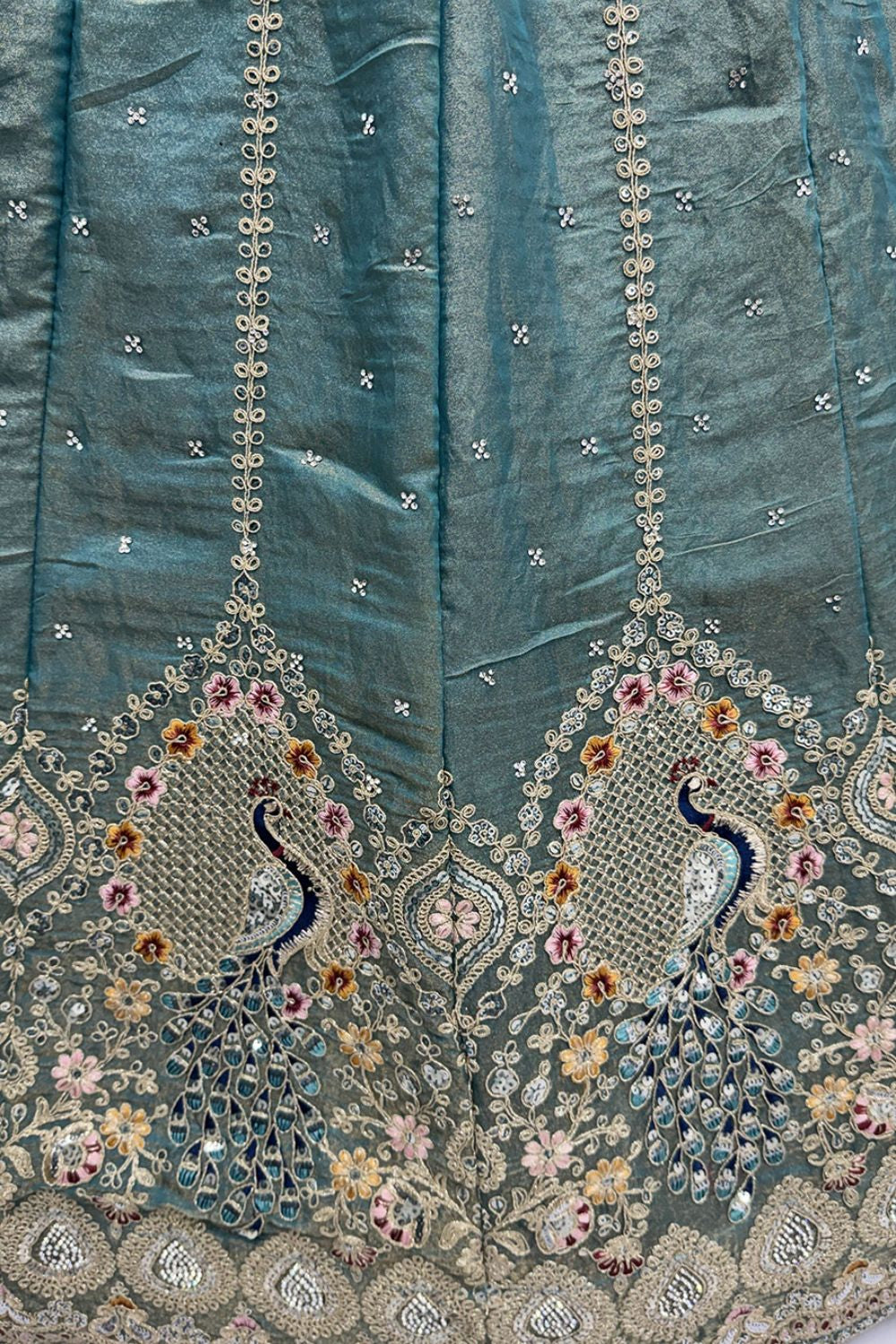 Grey Silk Lehenga Choli - SFANJ3195