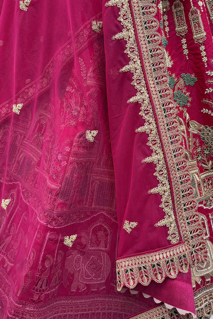 Pink Silk Lehenga Choli - SFANJ3226
