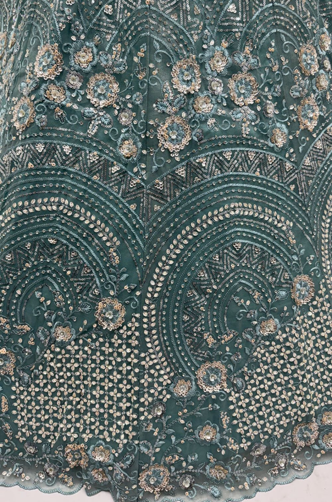 Blue Net Lehenga Choli - SFANJ3256
