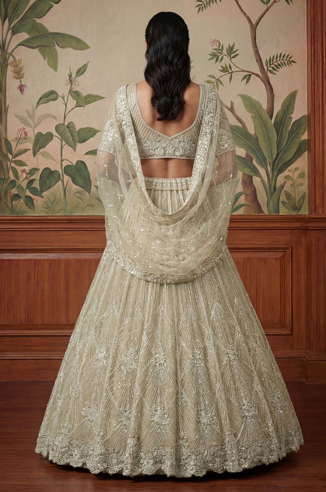 Golden Net Lehenga Choli - SFANJ3258