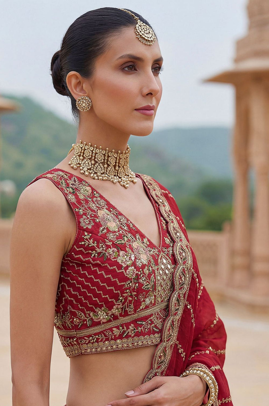 Yellow Silk Lehenga Choli - SFANJ3350