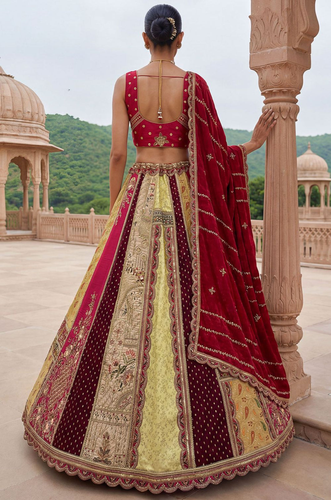 Yellow Silk Lehenga Choli - SFANJ3350