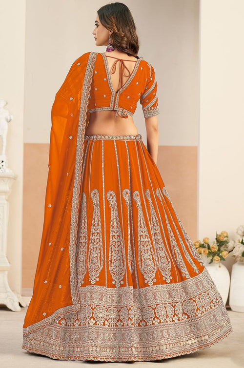 Off White Net Lehenga Choli - SFANJ3426