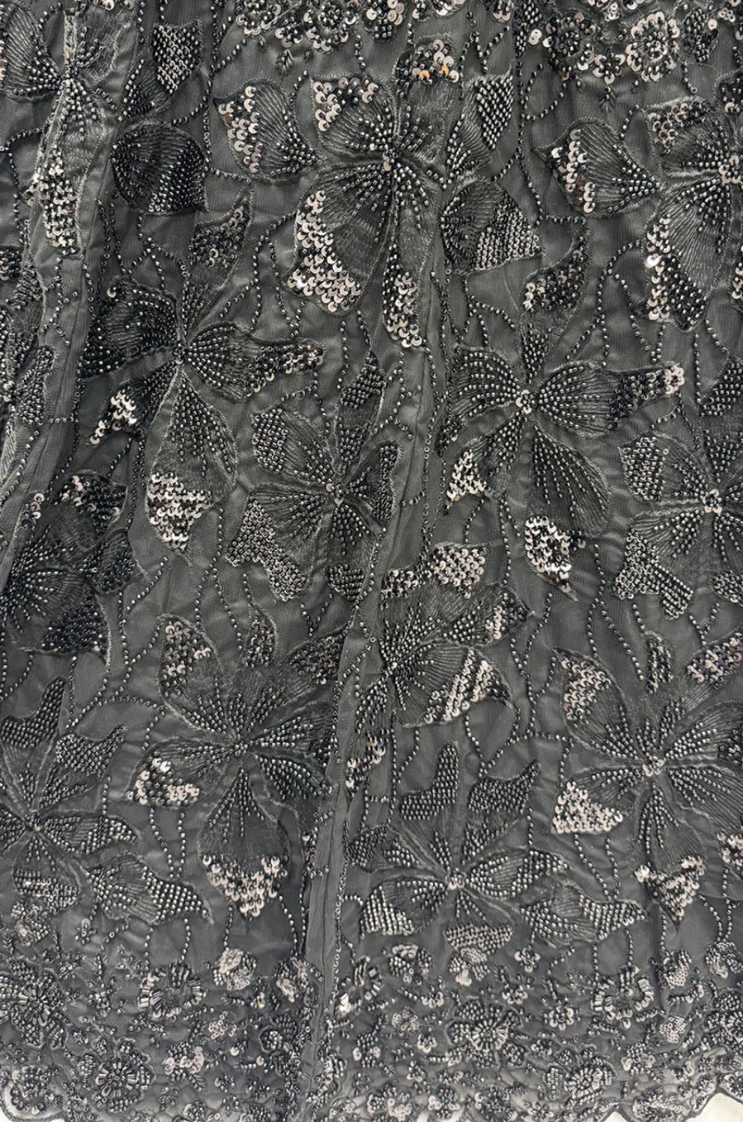 Black Net Lehenga Choli - SFANJ3431