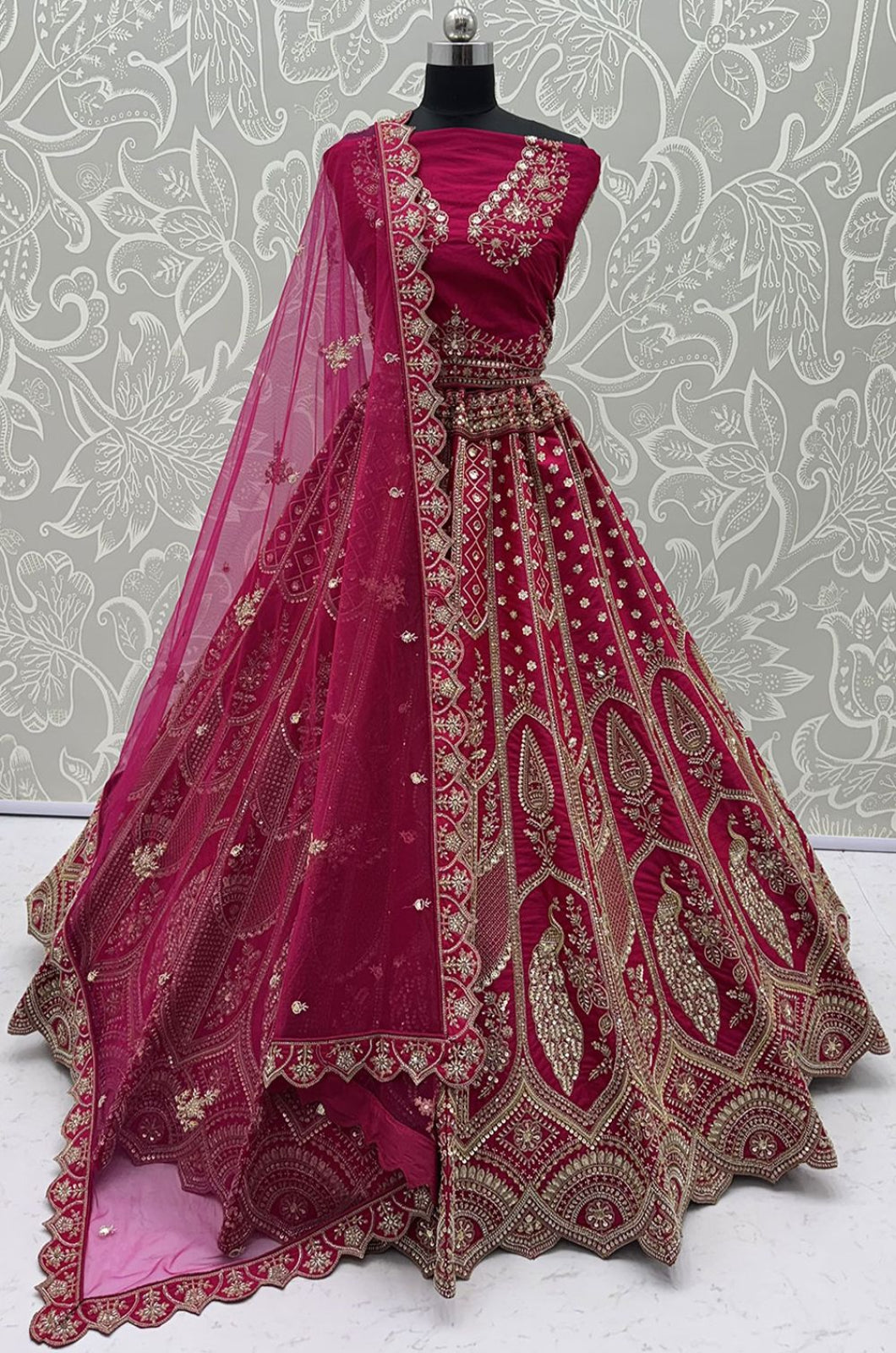 Rani Pink Silk Lehenga Choli - SFANJ3452
