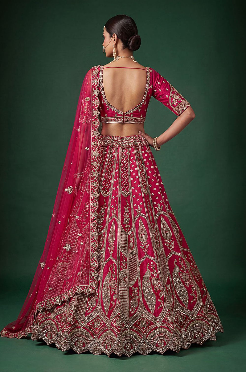 Rani Pink Silk Lehenga Choli - SFANJ3452