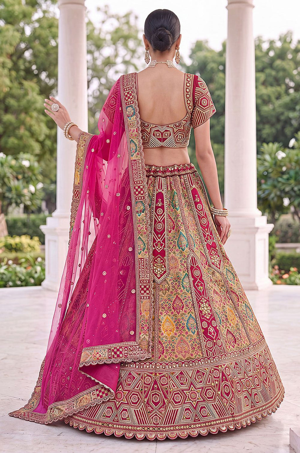 Rani Pink Silk Lehenga Choli - SFANJ3455