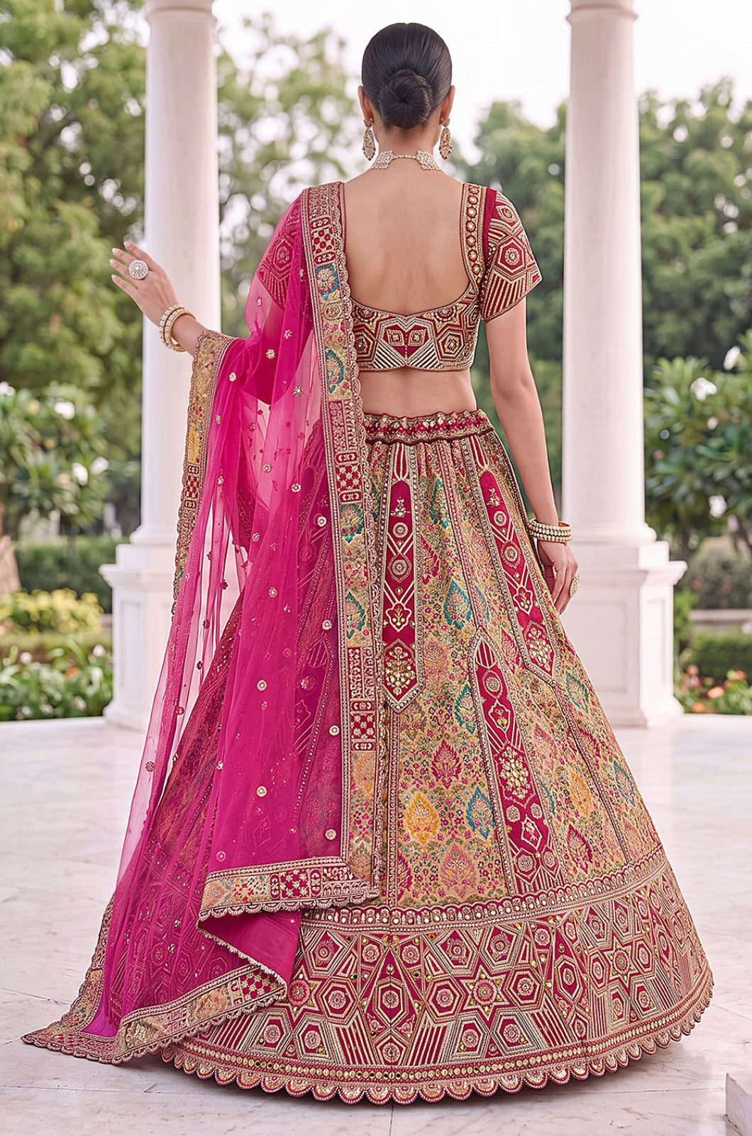 Rani Pink Silk Lehenga Choli - SFANJ3455