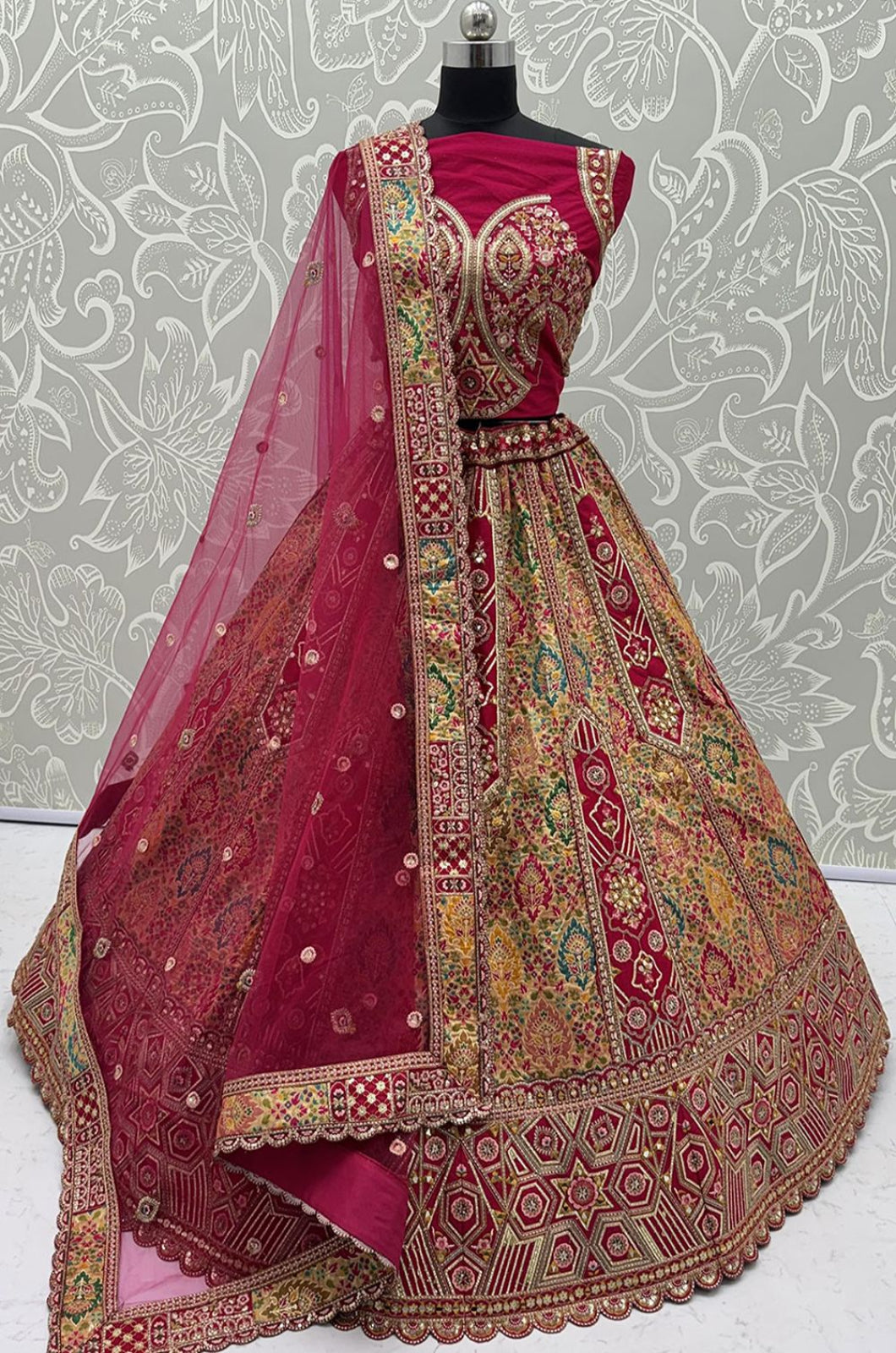Rani Pink Silk Lehenga Choli - SFANJ3455