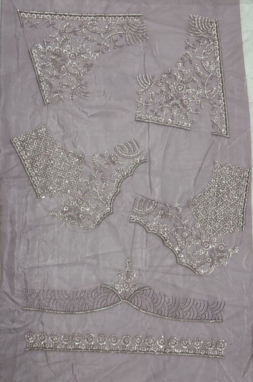 Purple Net Lehenga Choli - SFANJ3457
