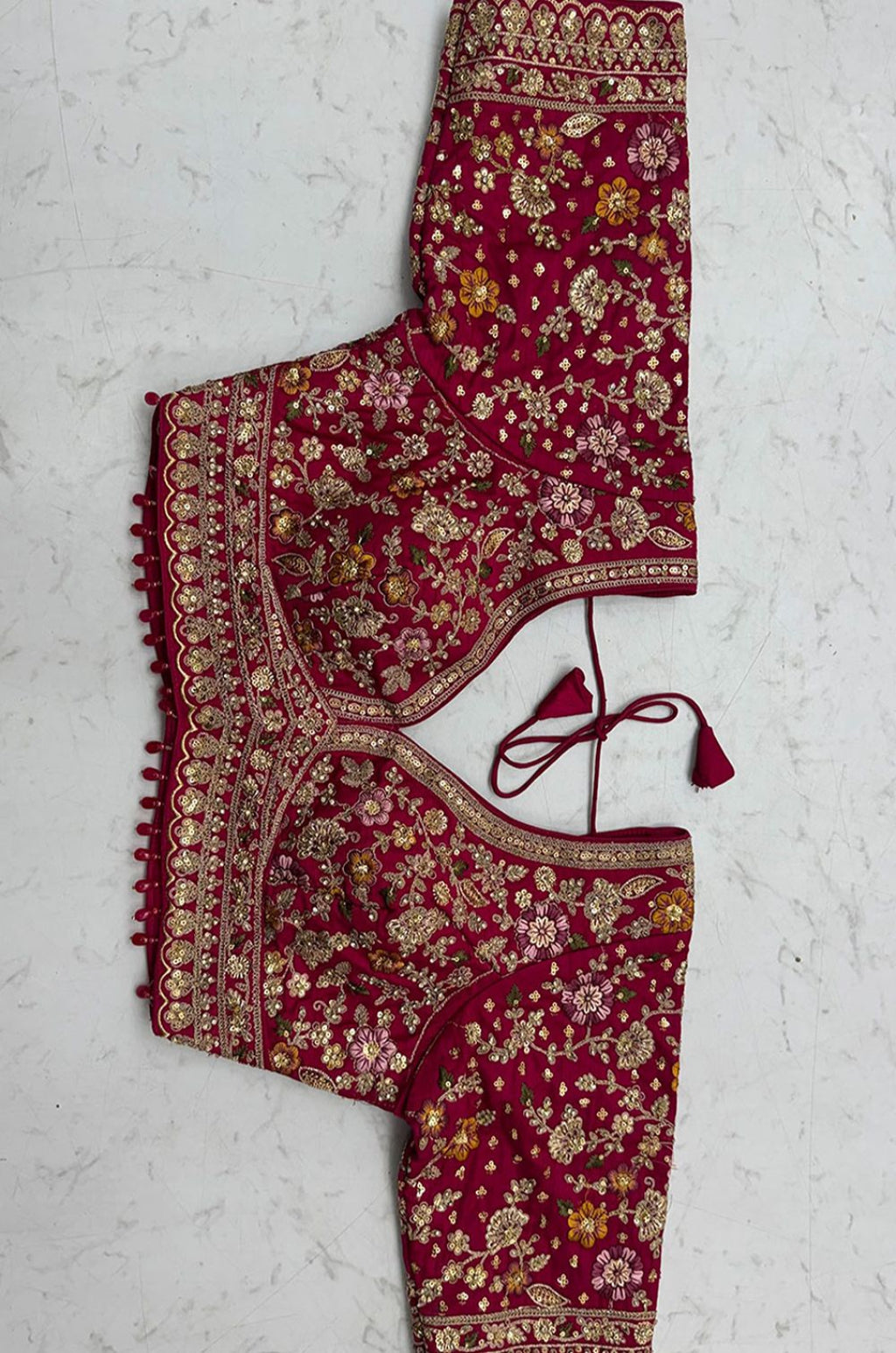 Maroon Silk Lehenga Choli - SFANJ3447R