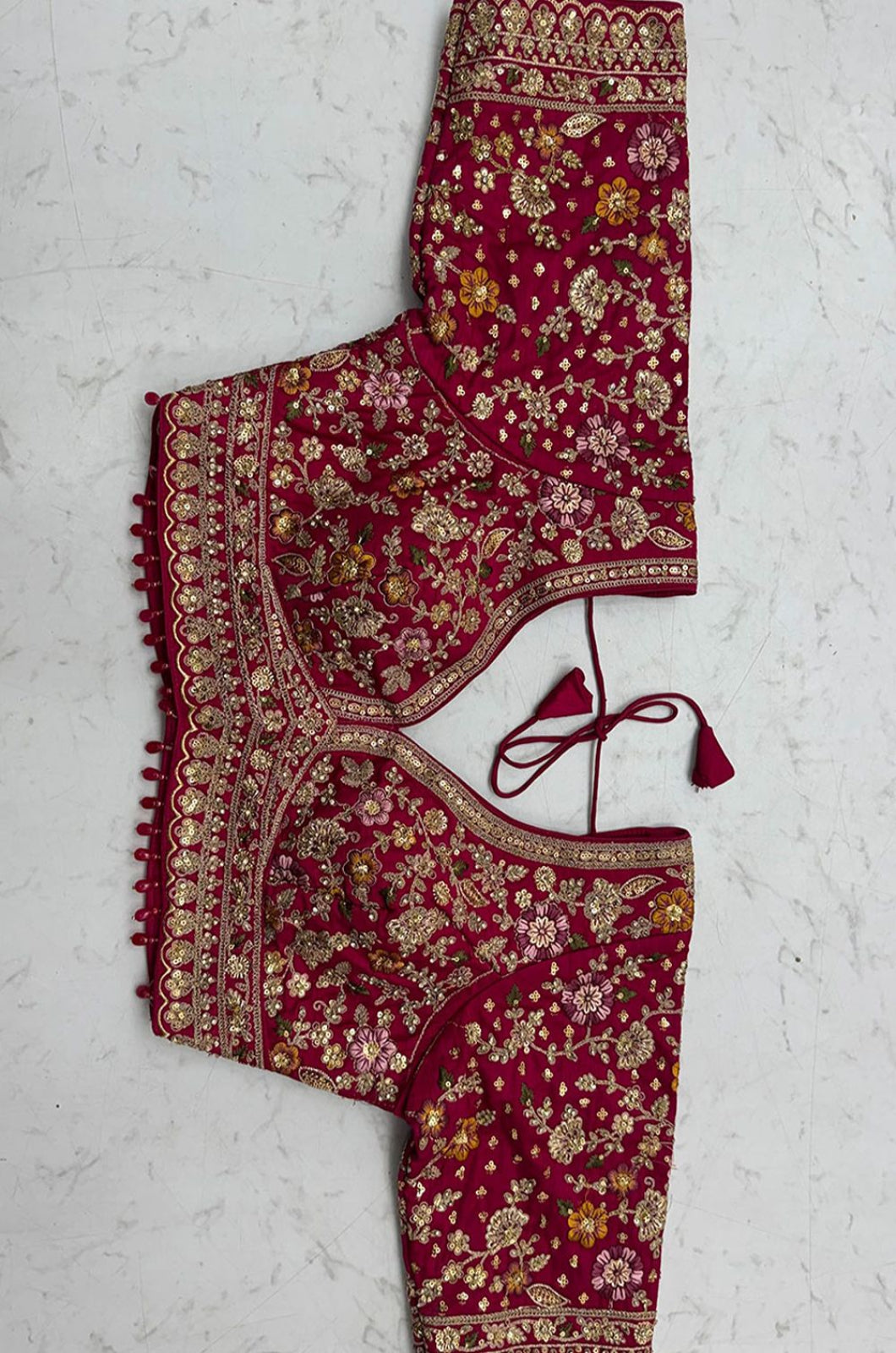 Maroon Silk Lehenga Choli - SFANJ3447R