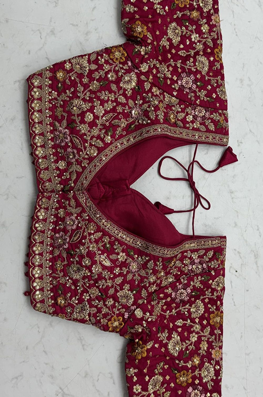 Maroon Silk Lehenga Choli - SFANJ3447R