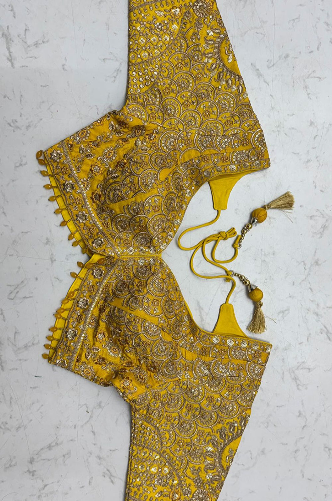 Yellow Silk Lehenga Choli - SFANJ3450R