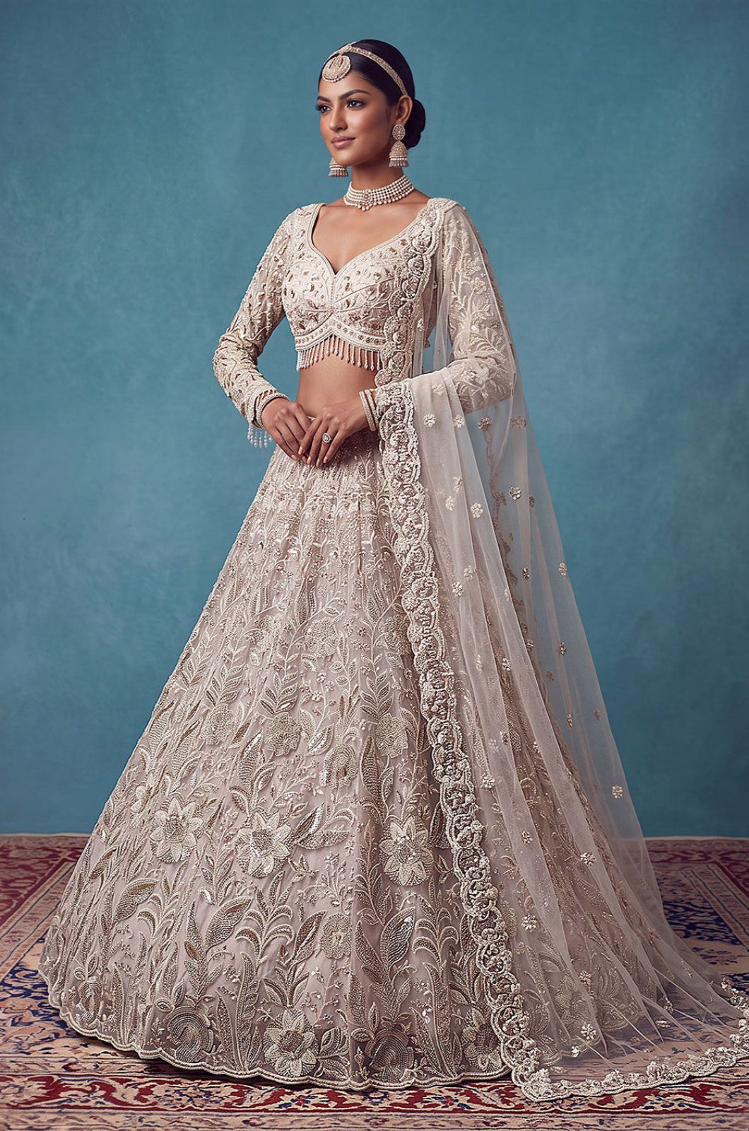 Pink Net Lehenga Choli - SFANJ3463R