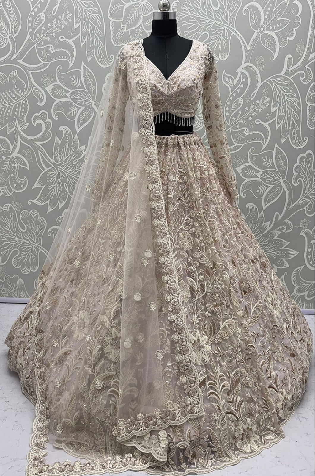 Pink Net Lehenga Choli - SFANJ3463R