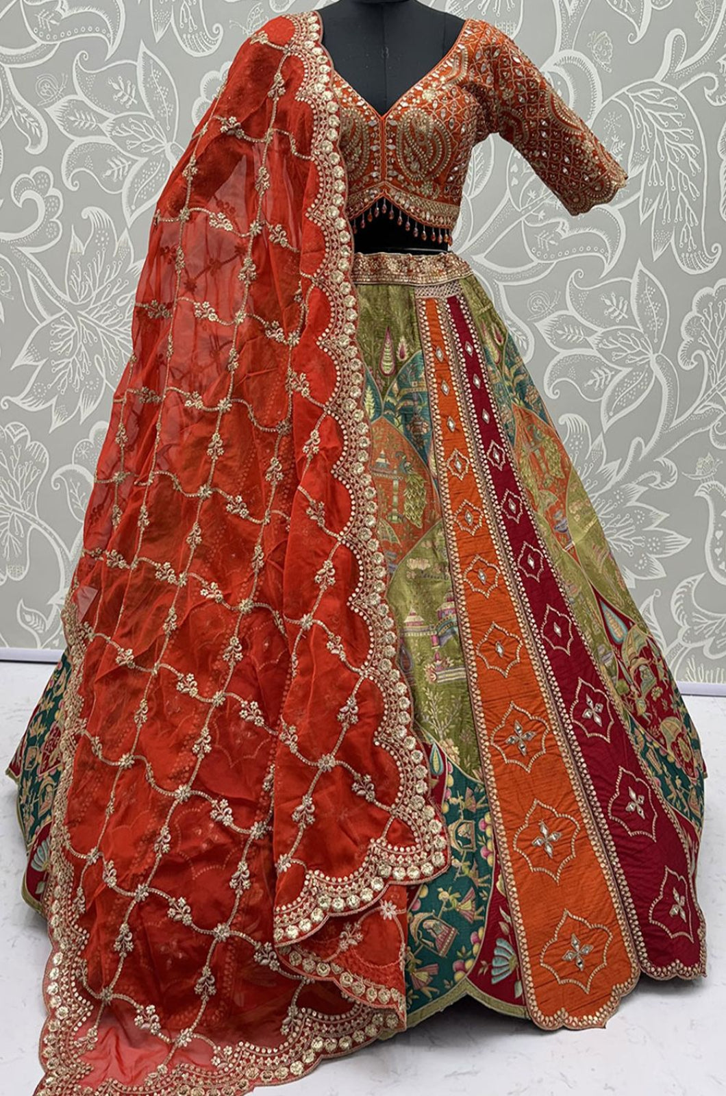 Pink Silk Lehenga Choli - SFANJ3464R