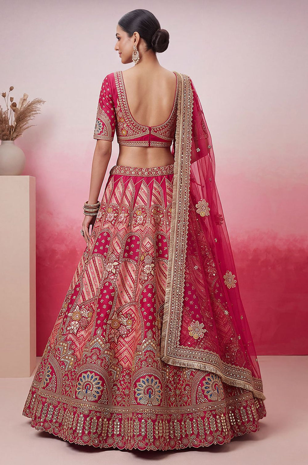 Rani Pink Silk Lehenga Choli - SFANJ3465