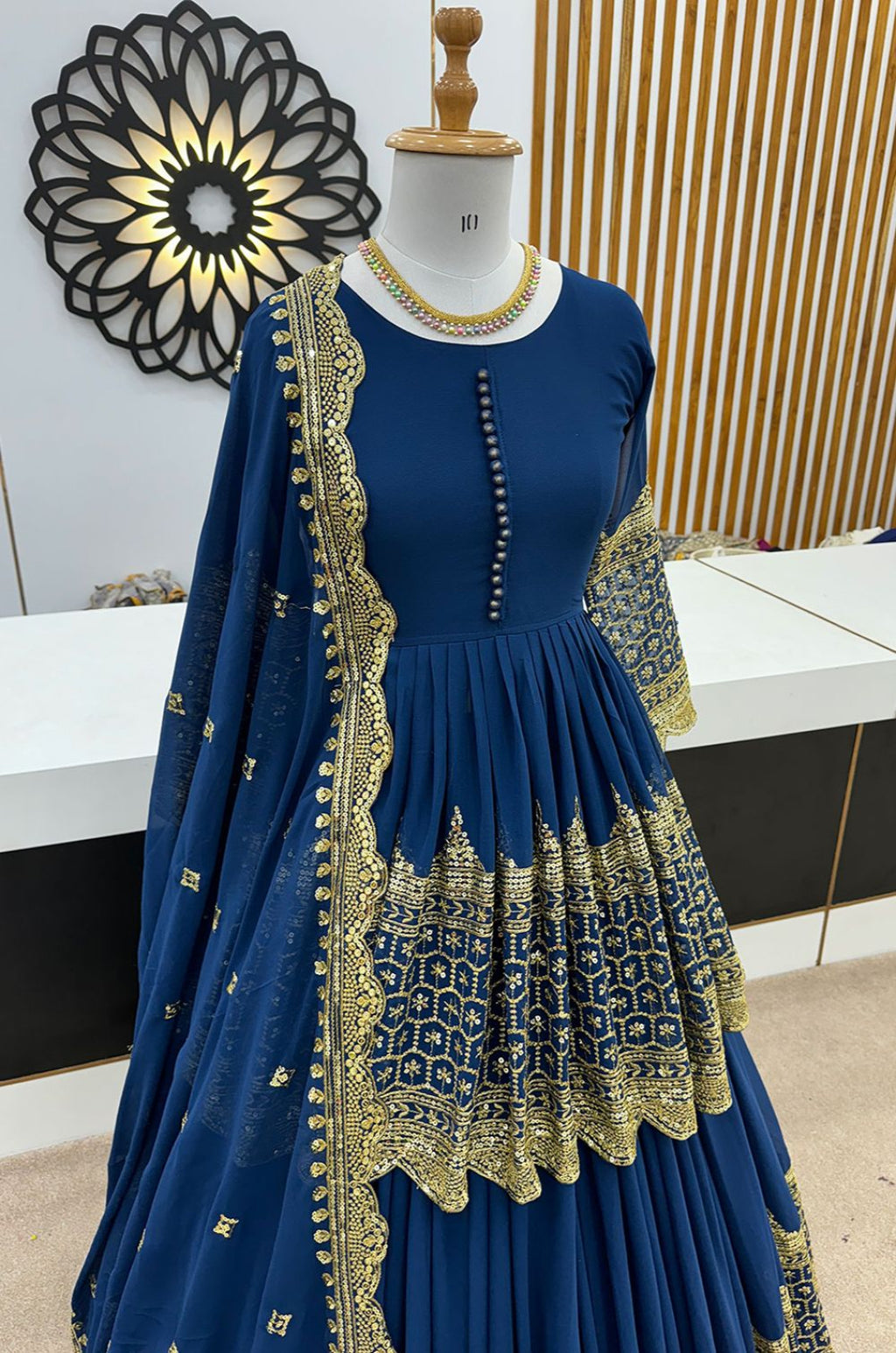 Blue Georgette Salwar Kameez - SFFK40501R